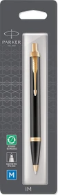 Parker IM Kugelschreiber black lacquer/gold trim, Blister