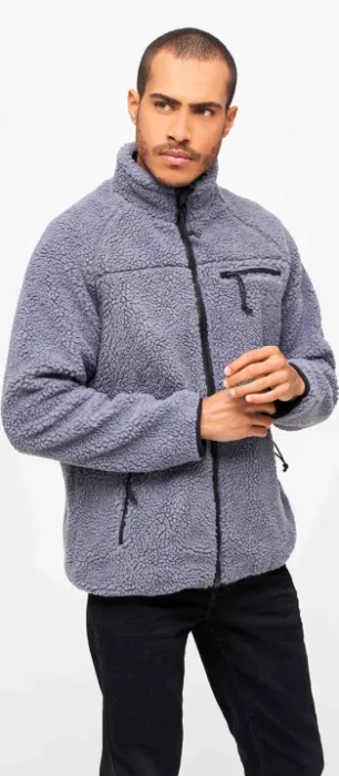 Brandit Teddyfleece Jacke anthracite/schwarz (Herren) (5021-5) – Bild 3 von 4