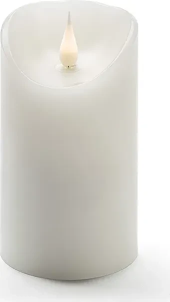 Konstsmide Echtwachskerze 13.5cm weiß LED warmweiß, 1 Stück