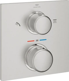 Grohe Allure Thermostat-Brausebatterie mit integrierter 2-Wege-Umstellung supersteel