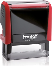 trodat printy 4912 4.0 Textstempel mit individueller Textplatte, 47x18mm, schwarz/rot