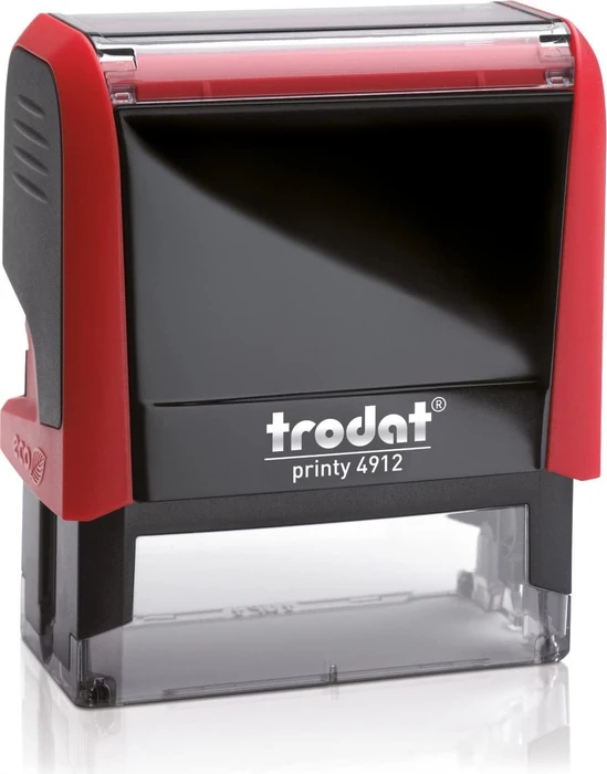 trodat printy 4912 4.0 Textstempel mit individueller Textplatte, 47x18mm, schwarz/rot