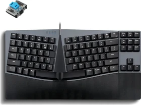 Perixx Periboard-335 Ergo Kompakt, schwarz, Kailh Choc LOW PROFILE BLUE, USB, US (PERIBOARD-335 US BL)