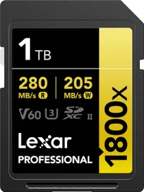 Lexar Professional 1800x Gold Series R280/W205 1TB, UHS-II U3, Class 10