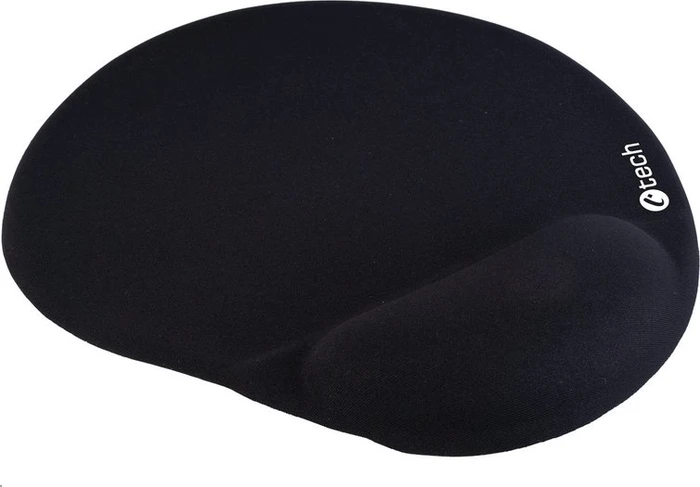 C-Tech MPG-03 Gel-Mauspad mit Handgelenkauflage, oval, 240x220mm, schwarz