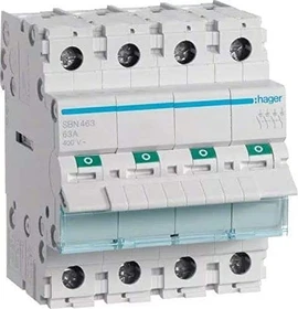 Hager Ausschalter 63A 4 Schließer 400V AC 4PLE