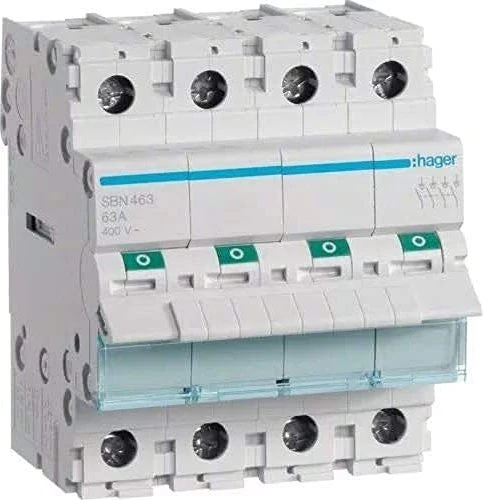 Hager Ausschalter 63A 4 Schließer 400V AC 4PLE