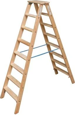 Krause Stabilo Professional Holz 2-tlg. Stehleiter, 2x 8 Stufen