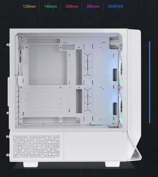 Thermaltake Ceres 330 TG ARGB Snow, weiß, Glasfenster