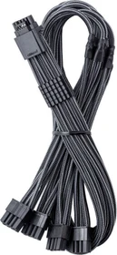 CableMod C-Series Pro ModMesh, 12V-2x6 Kabel, Corsair Type 4/Type 3, 4x 8-Pin PCIe Stecker auf 16-Pin PCIe 5.1 12V-2x6 Stecker, Adapterkabel, carbon, 60cm (CM-PCSR-16P4-N60KC-5PK-R-SS)