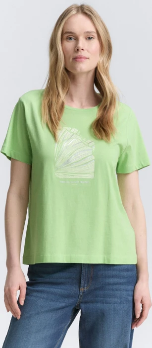 Tom Tailor Print T-Shirt kurzarm pistachio green (Damen)