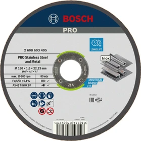 Bosch Professional AS46TBF Expert for Inox Trennscheibe, 150x1.6x22.23mm, 1 Stück