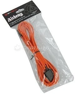 BitFenix Alchemy 6-Pin PCIe Verlängerung 45cm, sleeved orange