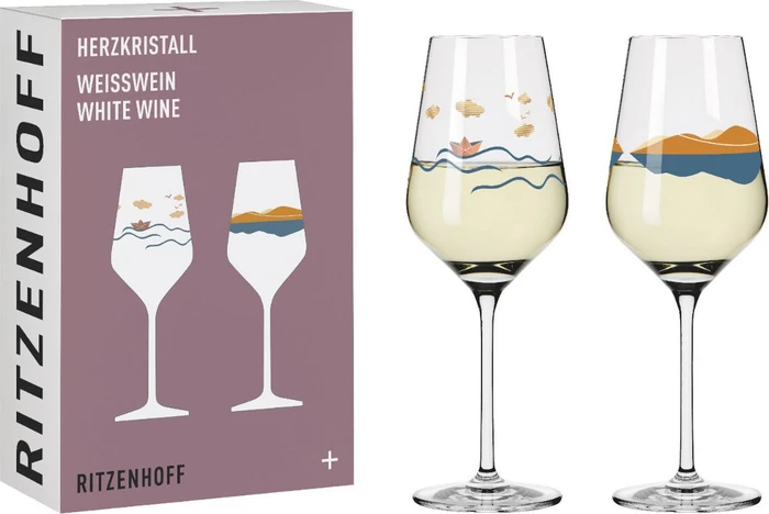 Ritzenhoff Herzkristall H23 Weißweinglas, 2 Stück