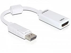 DeLOCK DisplayPort 1.1/HDMI Adapterkabel weiß, 0.22m