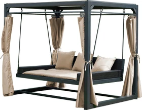 Home Deluxe Provence Pavillon- Hollywoodschaukel braun