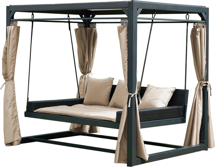 Home Deluxe Provence Pavillon- Hollywoodschaukel braun