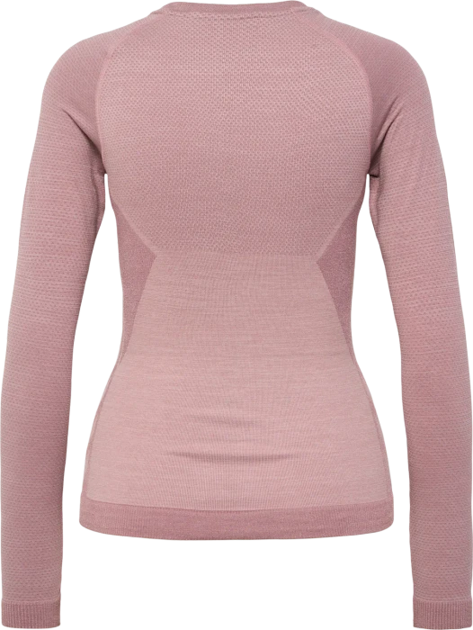 hummel CEA Seamless Tight Funktionsshirt langarm woodrose/rose taupe melange (Damen)
