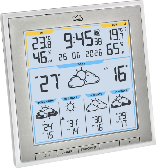 TFA Dostmann TFA.me ID-08 Funkwetterstation weiß, digital