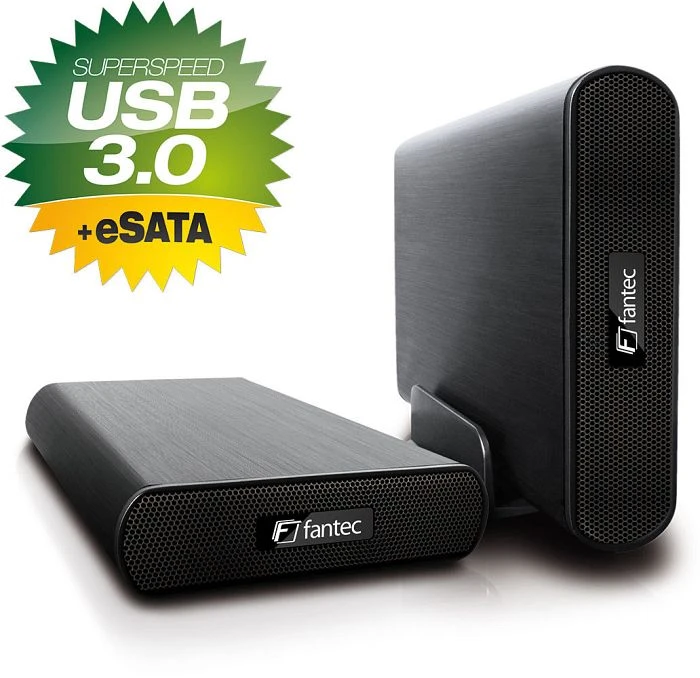 Fantec AluAir U3e schwarz, USB-B 3.0/eSATA