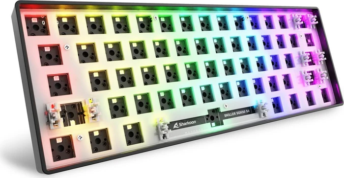 Sharkoon Skiller SGK50 S4 Gen2 Barebone Gaming Tastatur, schwarz, ISO/ANSI