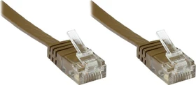 Good Connections Flach-Patchkabel, Cat6, U/UTP, RJ-45/RJ-45, 0.5m, braun