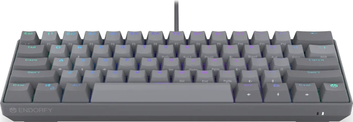 Endorfy Thock V2 Compact, PBT, grau, LEDs RGB, hot-swap, Endorfy RED, USB, US