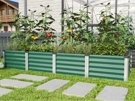 Vitavia Linus In&Out 401 L Hochbeet 245x65cm seegras/alu