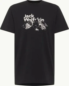 Jack Wolfskin Bergblick T-Shirt kurzarm schwarz (Herren)