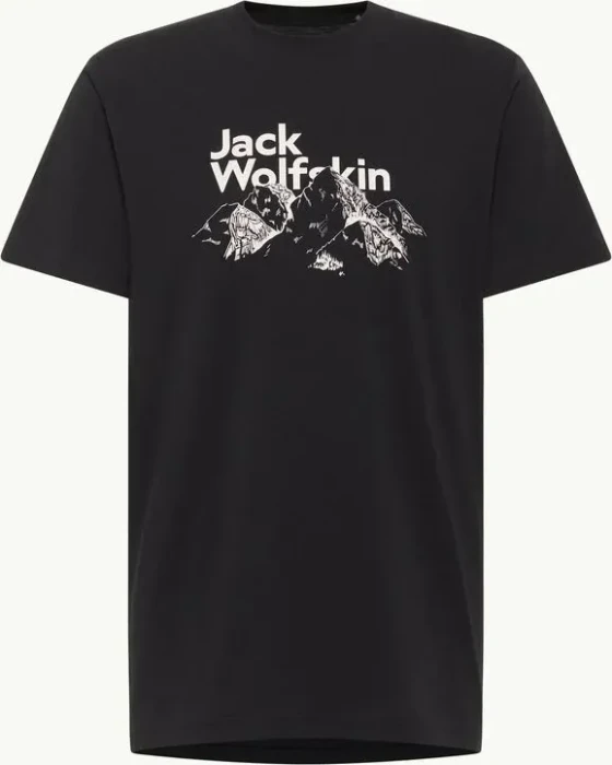 Jack Wolfskin Bergblick T-Shirt kurzarm schwarz (Herren)
