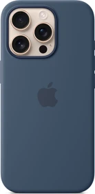 Apple Silikon Case mit MagSafe für iPhone 16 Pro Denim