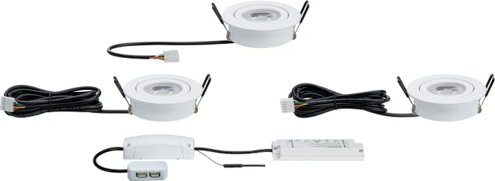 Paulmann SmartHome LED Lens 4.8W Einbauleuchte weiß matt, 3 Stück