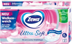 Zewa Ultra Soft Toilettenpapier 4-lagig weiß,     8 Rollen
