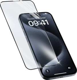 Cellularline Impact Glass Capsule für Apple iPhone 15/15 Pro schwarz