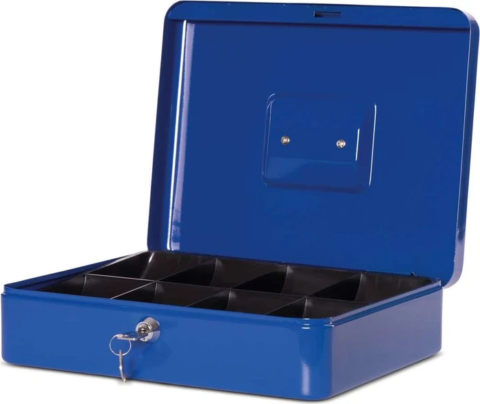 Maul Geldkasette 4 Geldkassette, blau, Schlüsselschloss