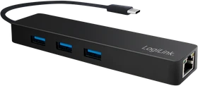 LogiLink USB-Hub, RJ-45, USB-C 3.0 [Stecker] (UA0313)