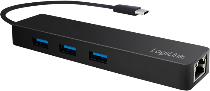 LogiLink USB-Hub, RJ-45, USB-C 3.0 [Stecker]