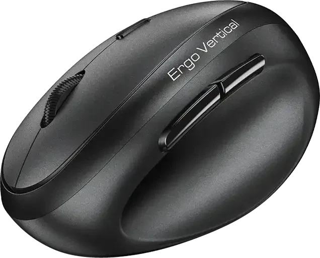 Genius Ergo 8350S Wireless Vertical Ergonomic Silent Mouse dunkelgrau, USB/Bluetooth