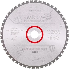 Metabo Precision Cut Kreissägeblatt 48Z, 254x1.8x30mm, 1 Stück
