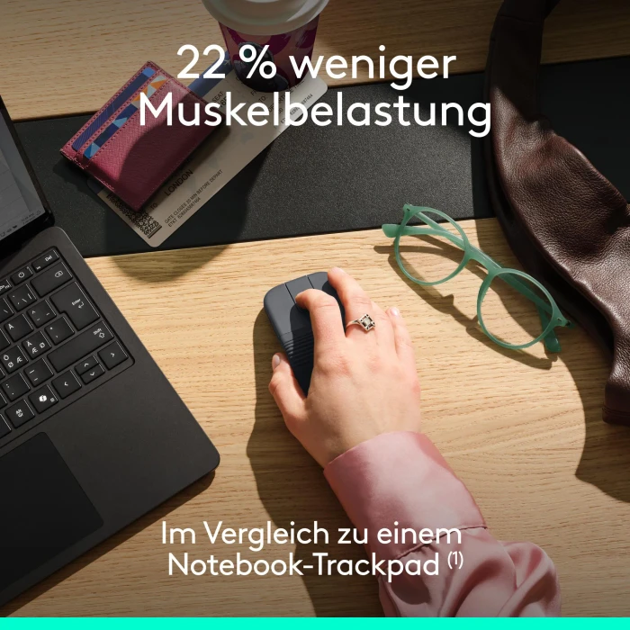 Logitech Mobi Fold for Business Graphite, dunkelgrau, Logi Bolt, USB/Bluetooth