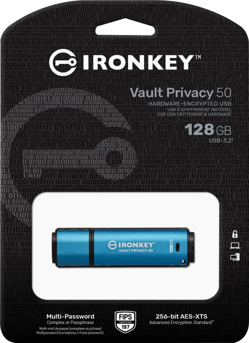 Kingston IronKey Vault Privacy 50 128GB, USB-A, USB 3.2 Gen 1×1