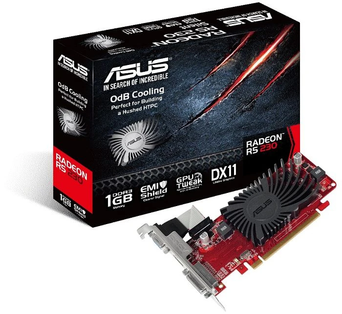 ASUS Radeon R5 230, R5230-SL-1GD3-L, 1GB DDR3, VGA, DVI, HDMI