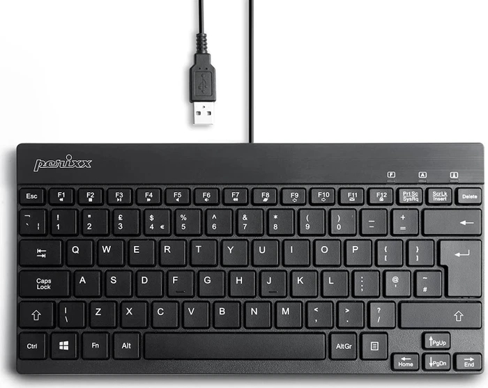 Perixx Periboard-426 Mini, schwarz, USB, UK