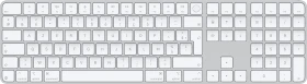 Apple Magic Keyboard mit Touch ID und Ziffernblock für Mac mit Apple Chip (USB-C), weiß/silber, USB/Bluetooth, FR (MXK73F/A)