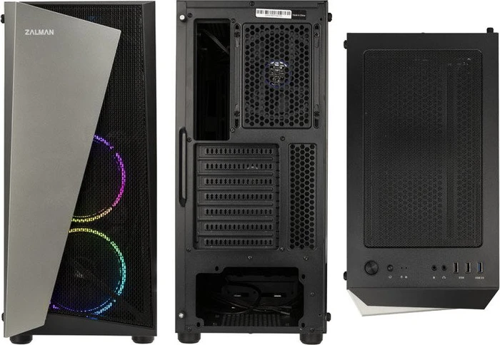 Zalman S4 Plus, schwarz, Acrylfenster