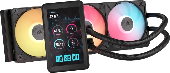 Corsair iCUE LINK Titan II 360 RX LCD, schwarz