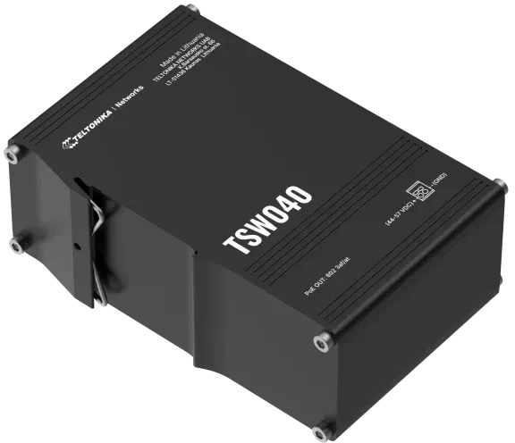 Teltonika TSW Industrial Railmount Switch, 8x RJ-45, 240W PoE+