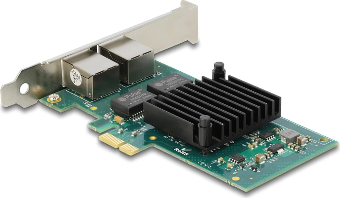 DeLOCK Gigabit LAN-Adapter, 2x RJ-45, PCIe 2.0 x1
