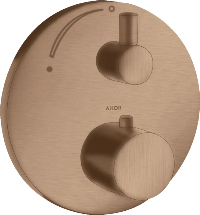 Hansgrohe Axor Uno Thermostat Unterputz mit Absperrventil brushed red gold