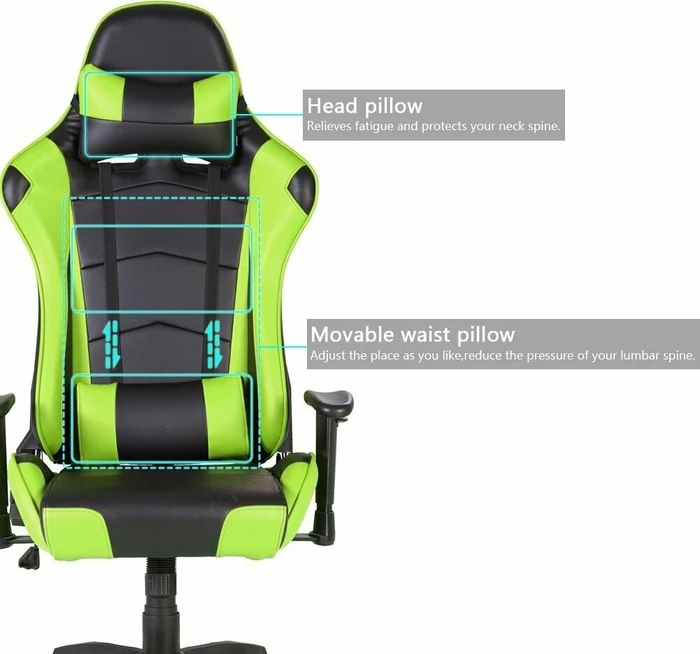 IntimaTe WM Heart Racersedia 3 Gamingstuhl, schwarz/grün